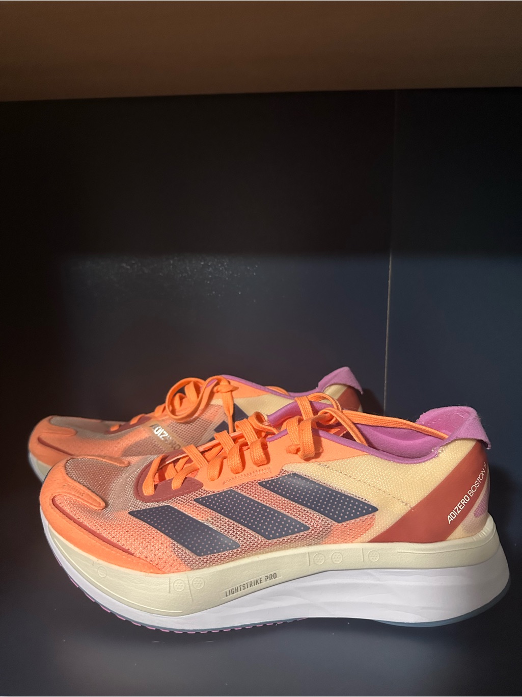 New Adidas Women's Adizero Boston 11 Running Sneakers In Solar Orange Size 8.5
